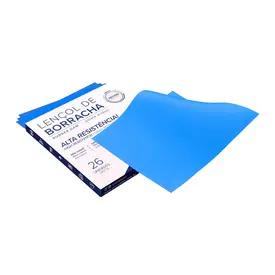 LENCOL DE BORRACHA 12.7X12.7 AZUL MEDIO C/26 MICRODONT