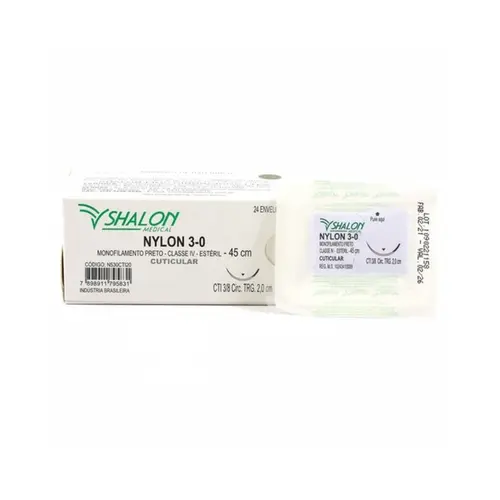 NYLON MON.PRETO 3-0 C/AG.2 CTI - SHALON