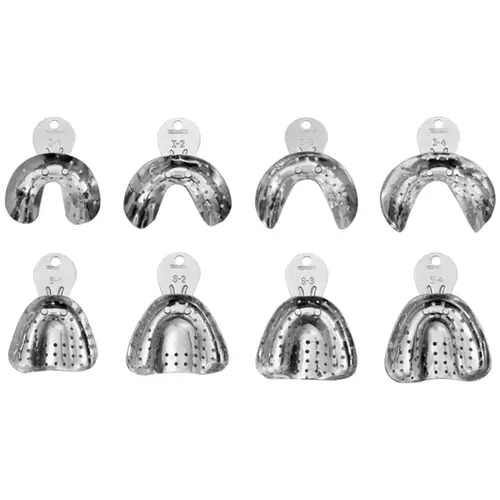 MOLDEIRA C/8 PCS RASA DESDENTADO PERFURADA ALUMINIO TECNODENT