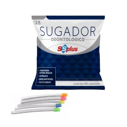 SUGADOR PLÁSTICO COLORIDO C/40 UND – SSPLUS