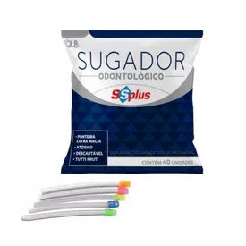 SUGADOR PLÁSTICO COLORIDO C/40 UND – SSPLUS