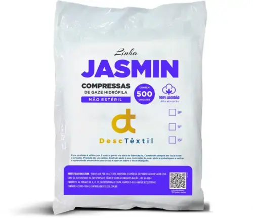 COMPRESSA DE GAZE 9 FIOS C/500 JASMIN - DESCTEXTIL