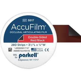 PAPEL CARBONO21MICRAS ACCUFILM - ROLO 280TIRAS RED/BLACK - PARKELL