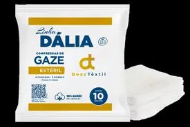 Compressa de Gaze Estéril 7,5 x 7,5 cm 13 Fios c/10 - Desctextil