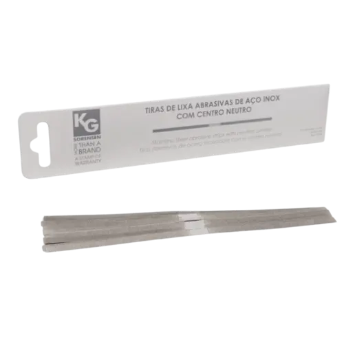 TIRAS DE ACO INOX ABRASIVAS - CENTRO NEUTRO - 4 MMX 150MM - 7099 - 12 UN. - KG SORENSEN