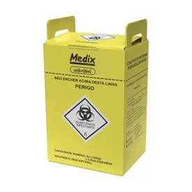 COLETOR PERFURO-CORTANTE AMARELO PREMIUM 1,5 LTS MEDIX