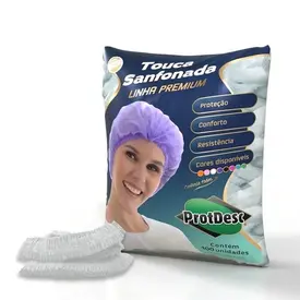 TOUCA DESCARTAVEL SANFONADA BRANCA PCT C/100UN - PROTDESC