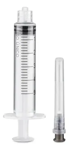 SERINGA 5ML LUER LOCK C/ AGULHA UN MULTILASER