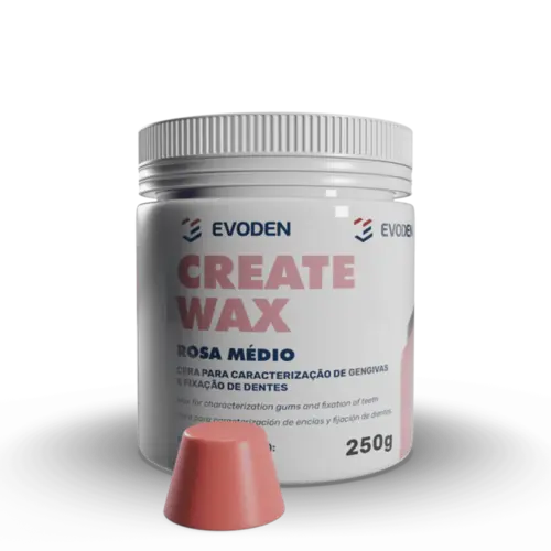 CERA P/ CARACTERIZACAO CREATE WAX - ROSA MEDIO 250GR - EVODEN