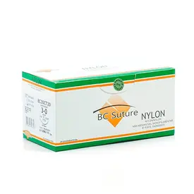 BC NYLON 3-0 AG3/8 COR2.0-45CM - BC SUTURE