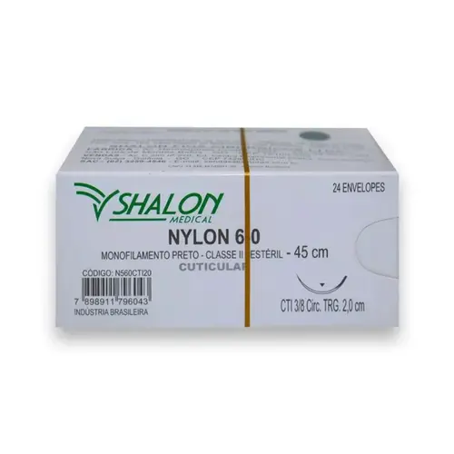 NYLON MON.PRETO 6-0 C/AG.2 CTI - SHALON