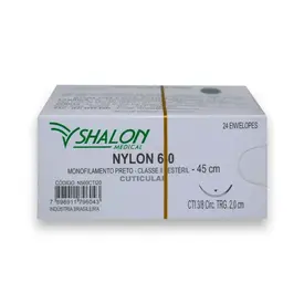 NYLON MON.PRETO 6-0 C/AG.2 CTI - SHALON