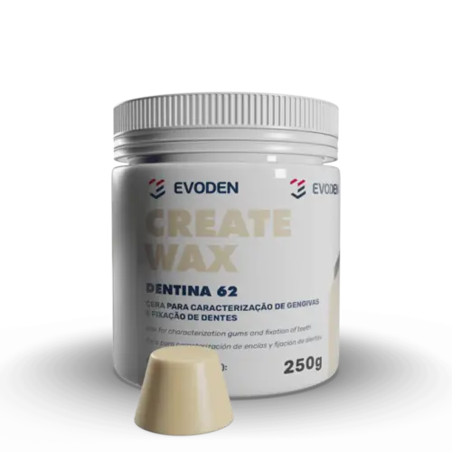 CERA P/ CARACTERIZACAO CREATE WAX - DENTINA 62 250GR - EVODEN
