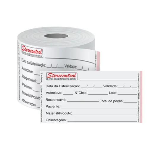 DT-5425FPIQ - ETIQUETA SIMPLES CAMADA 54X25MM COM IQ TIPO1 PARA VAPOR ROLO C/500 - DTECH