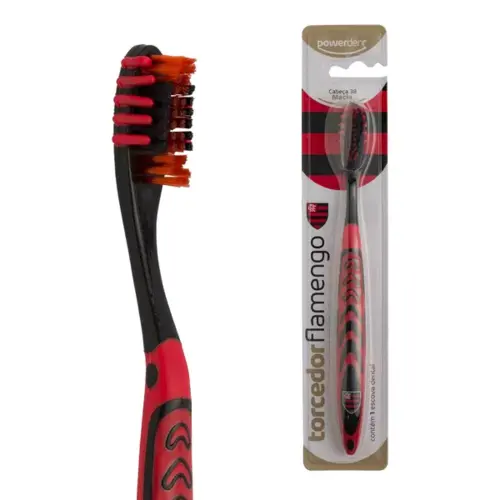 ESCOVA DENTAL TORCEDOR FLAMENGO - POWERDENT
