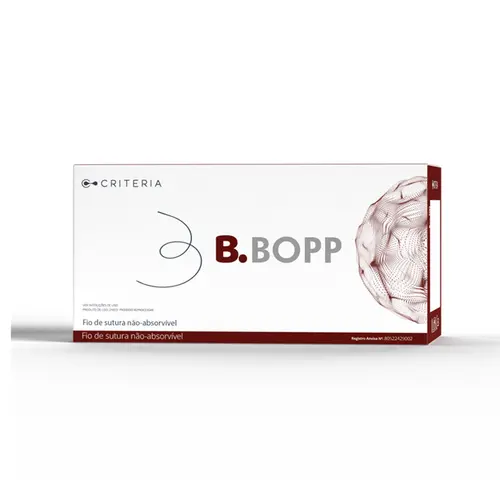 B.BOPP SUTURA FIO DE POLIPROPILENO USP 6-0 45CM AG CORTE REVERSO 3/8 15MM - CRITERIA