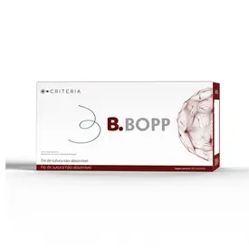 B.BOPP SUTURA FIO DE POLIPROPILENO USP 6-0 45CM AG CORTE REVERSO 3/8 15MM - CRITERIA