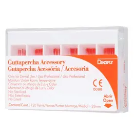 CONE DE GUTA SECUNDARIO F (R3) 28MM DENTSPLY