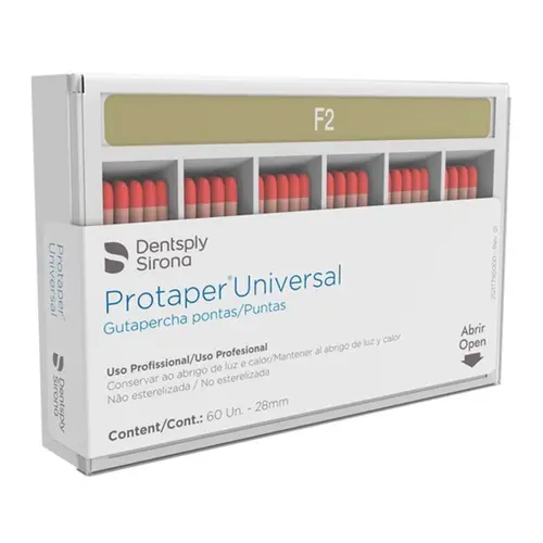 CONE DE GUTA PROTAPER F2 28MM C/60 MAILLEFER DENTSPLY
