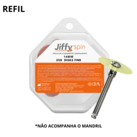 DISCO DE LIXA 25X JIFFY SPIN DISK FINE 14MM (YELLOW DISC REFILL) - ULTRADENT