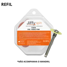 DISCO DE LIXA 25X JIFFY SPIN DISK FINE 10MM (YELLOW DISC REFILL) - ULTRADENT