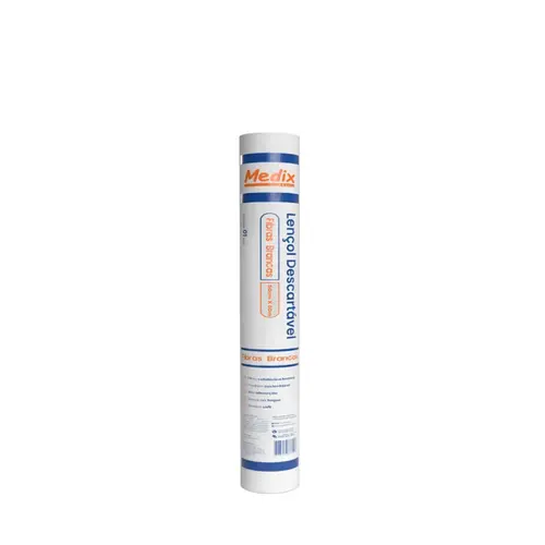 ROLO LENCOL DESCARTAVEL FIBRAS BRANCAS 50CMX50M UN - MEDIX
