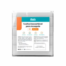 TOALHA DESCARTAVEL P/ ASSEPSIA 50G 30CMX35CM C/100 UN MEDIX